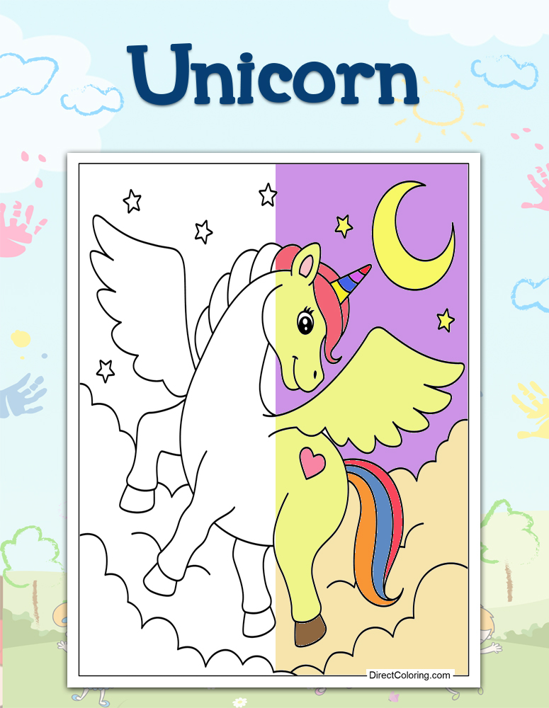 Unicorn Coloring Pages